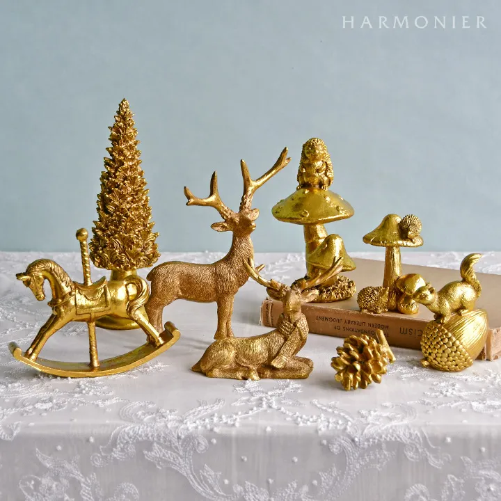 ゴールドフォレストツリーオブジェ22cm｜クリスマス雑貨の通販