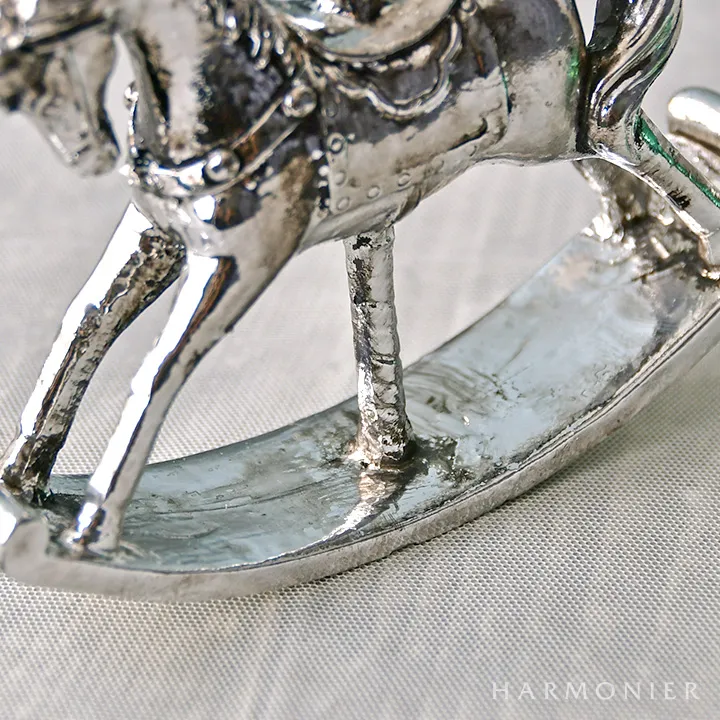 シルバーフォレストロッキングホースオブジェ｜クリスマス雑貨の通販