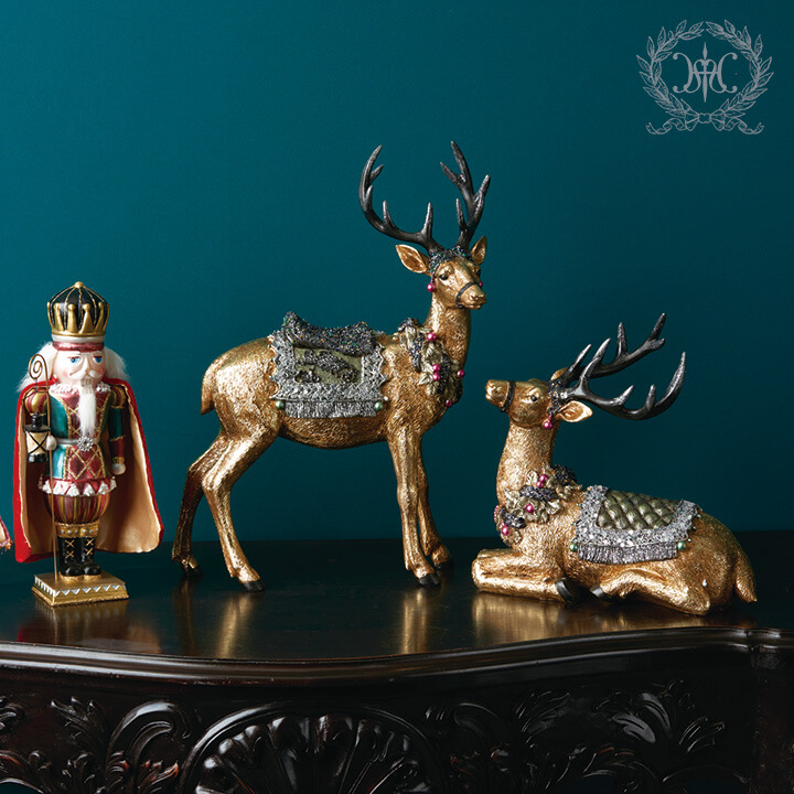 ゴールドトナカイオブジェ/スタンディング｜クリスマス雑貨の通販