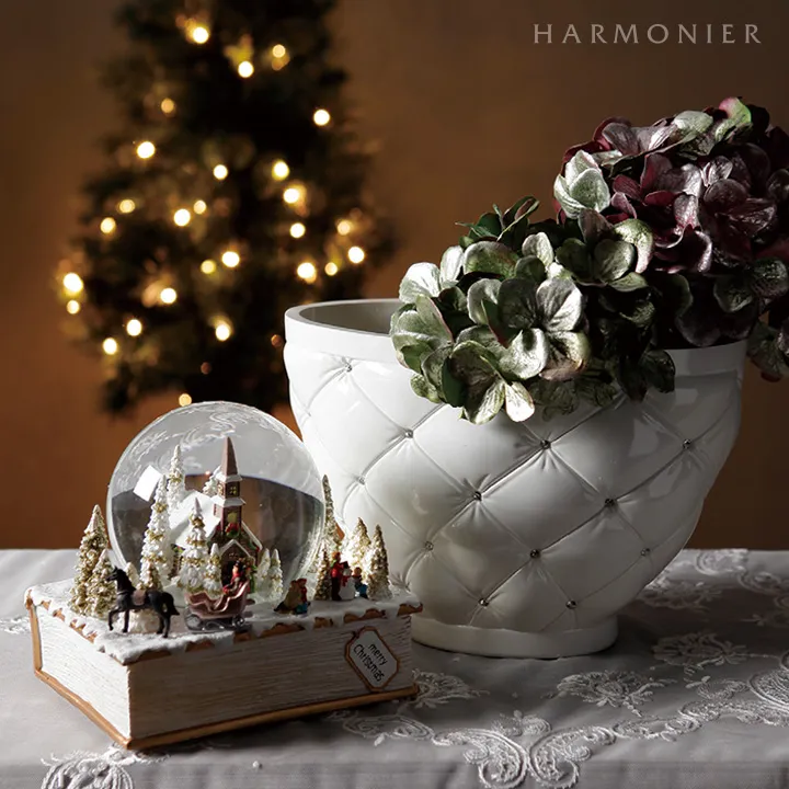 ブックベーススノードームオルゴール｜クリスマス雑貨の通販