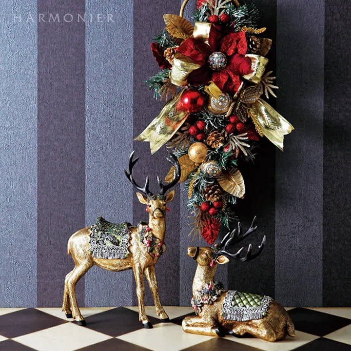 ゴールドトナカイオブジェ/スタンディング｜クリスマス雑貨の通販