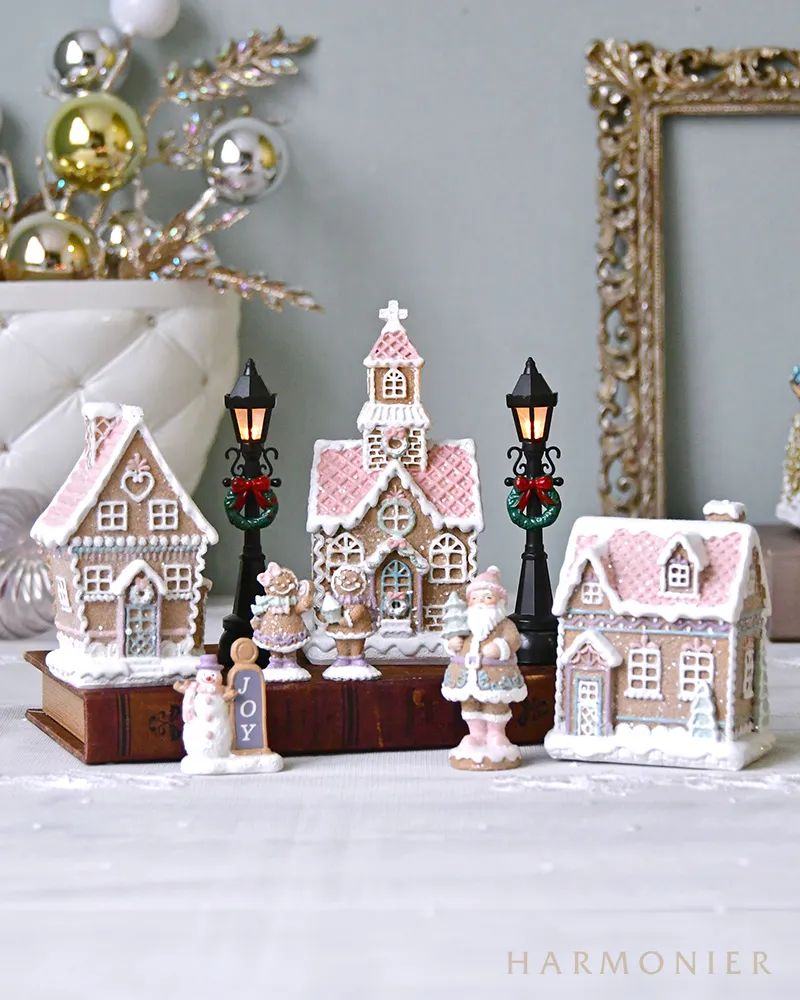ミニチュアクリスマスビレッジ9点セット｜クリスマス雑貨の通販