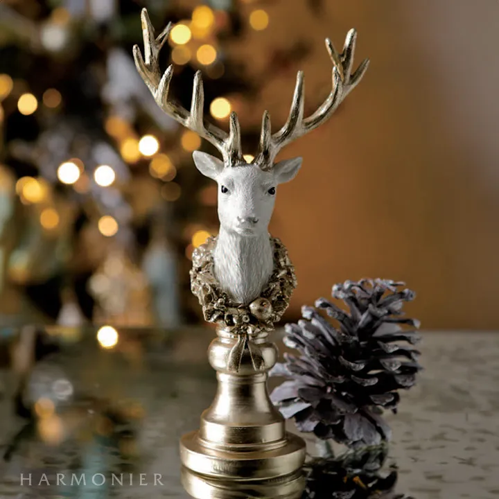 トナカイヘッドゴールドスタンドオブジェ｜クリスマス雑貨の通販