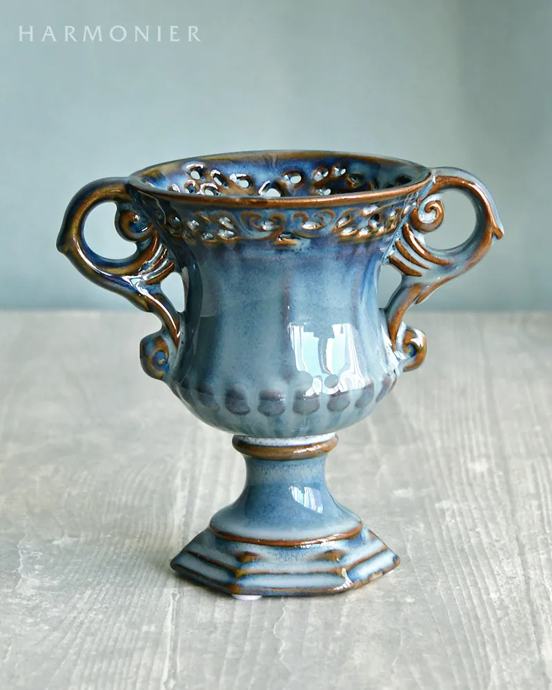 フルールフラワーベースS/ブルーグレー｜輸入雑貨の通販 | 輸入雑貨の