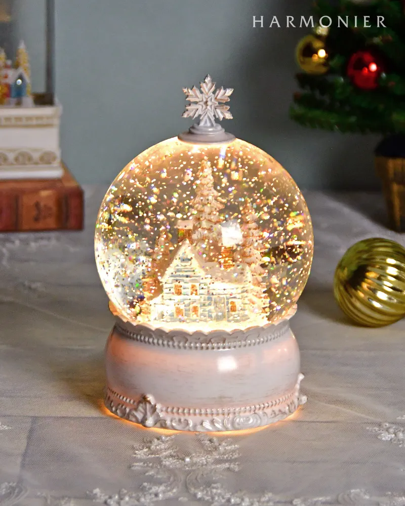 リキッドLEDスノードーム/ホワイトタウン｜クリスマス雑貨の通販