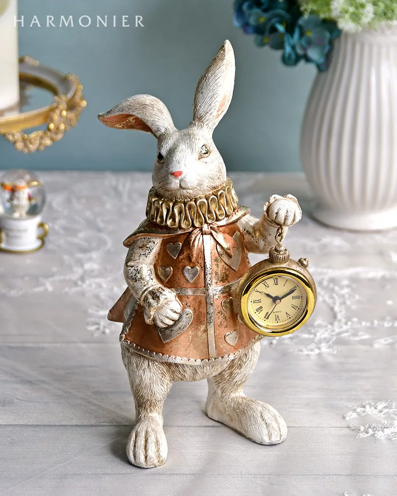 プリンス＆プリンセスラビットオブジェ(ブルー/ピンク)｜輸入雑貨の