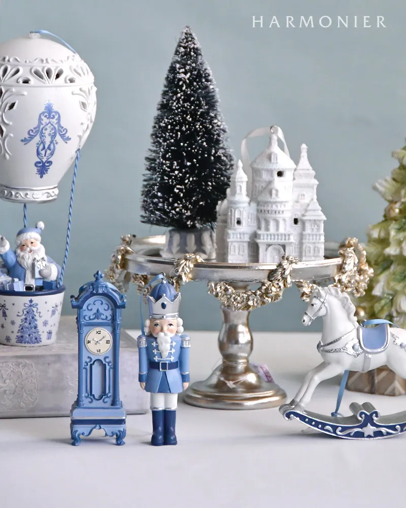 ウインターブルーロッキングホースオーナメント｜クリスマス雑貨の通販