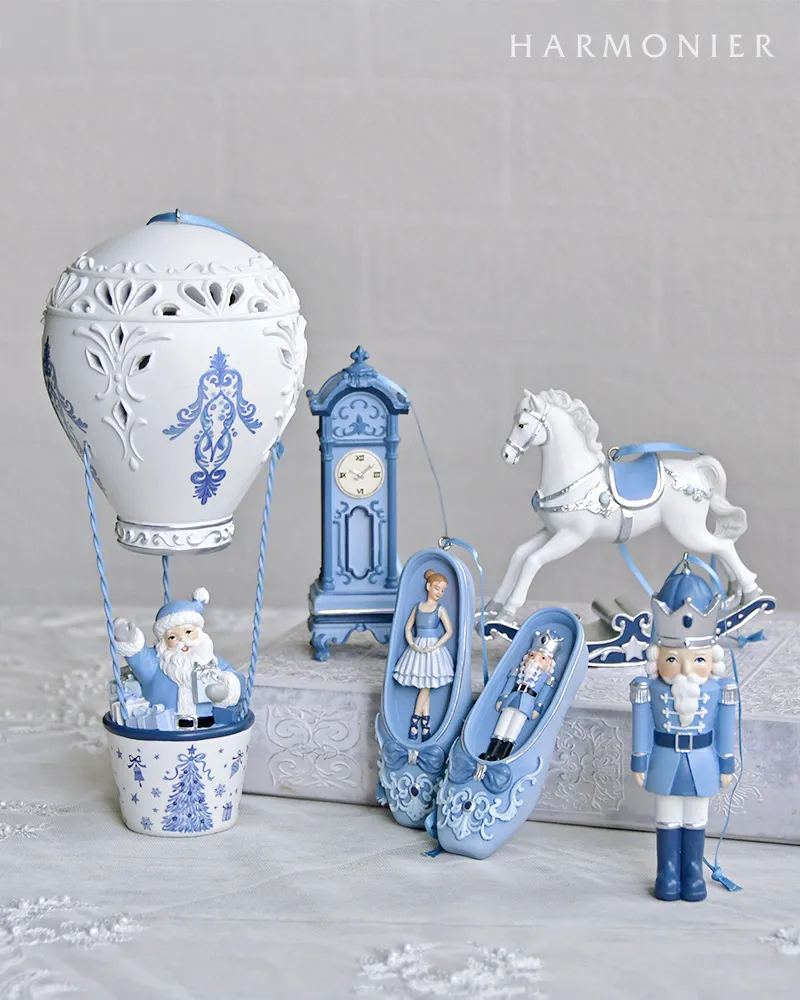 ウインターブルーロッキングホースオーナメント｜クリスマス雑貨の通販