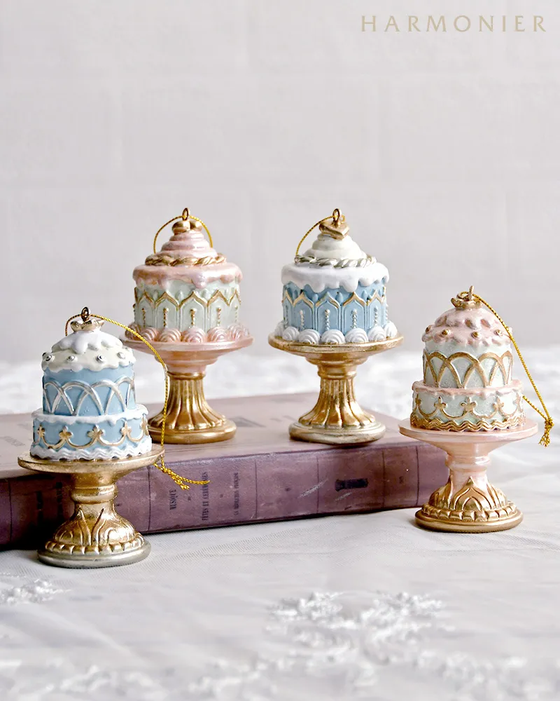 ケーキスタンドオーナメント/ブルー（1段/2段）｜クリスマス雑貨の通販