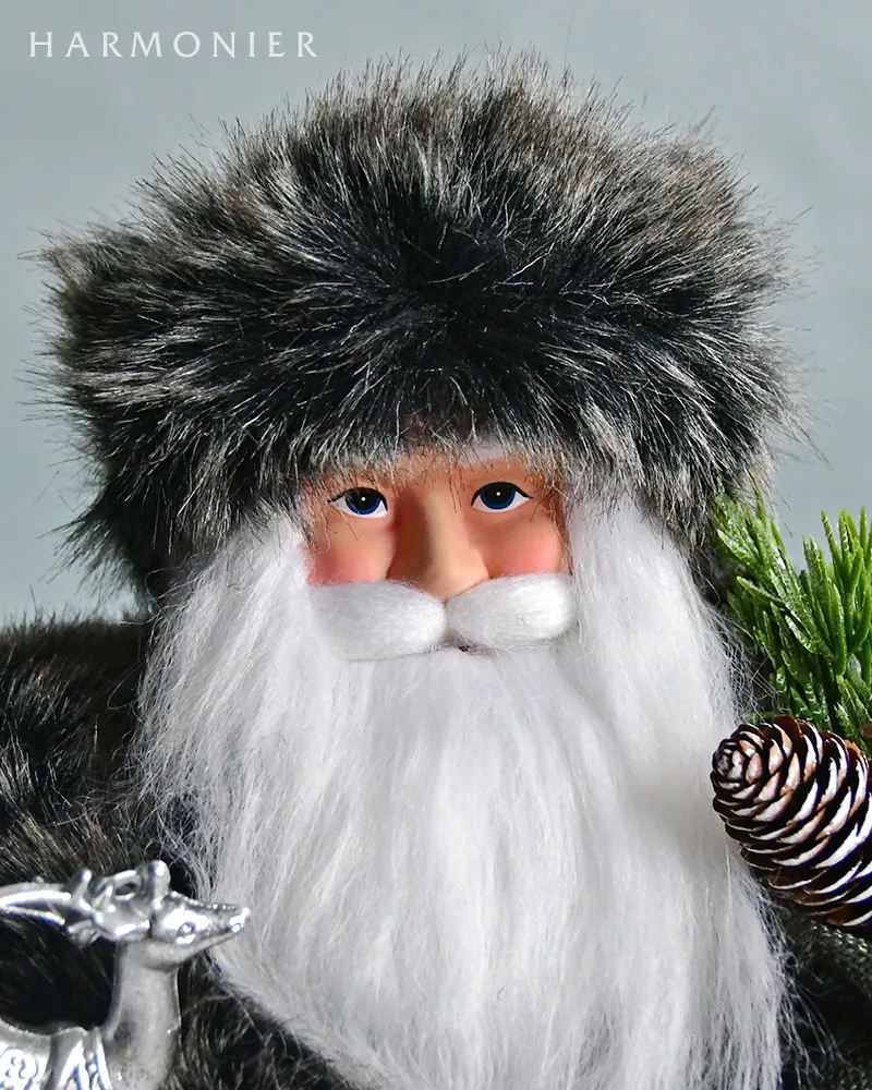 サンタクロースフィギュア/フォレストチェック50cm｜クリスマス雑貨の