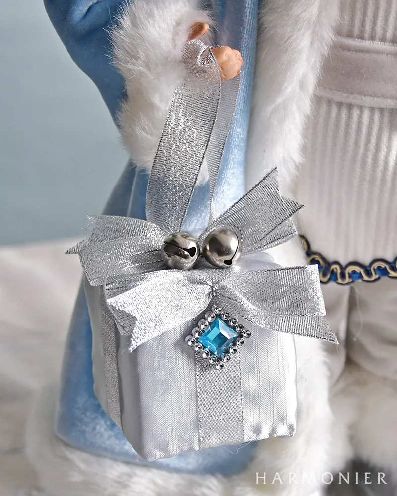 サンタクロースフィギュア/ウインターブルー50cm｜クリスマス雑貨の