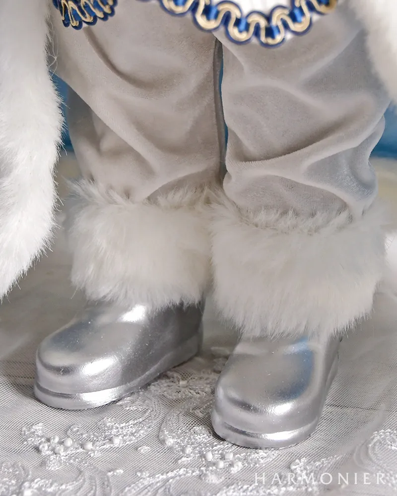 サンタクロースフィギュア/ウインターブルー50cm｜クリスマス雑貨の