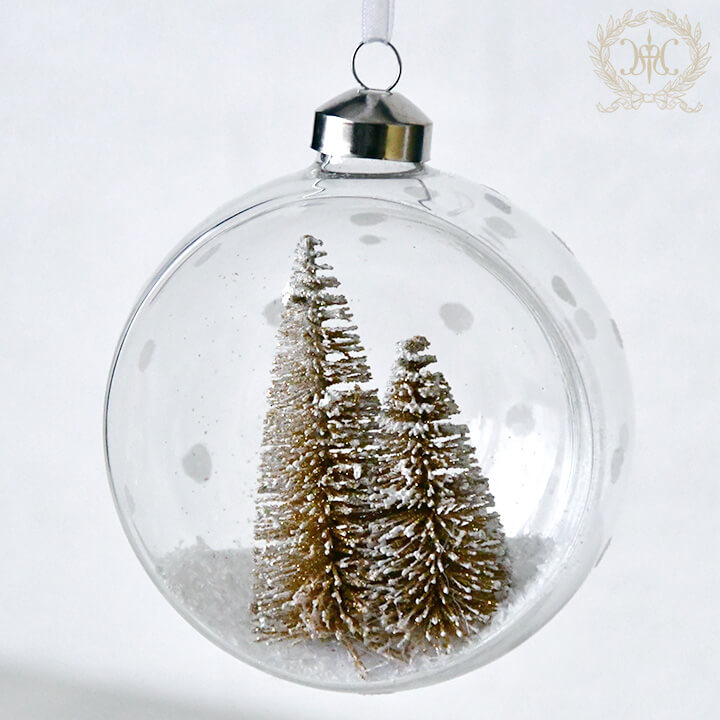 Web Store限定】ゴールドツリーガラスボールオーナメント φ10cm (ZODAX