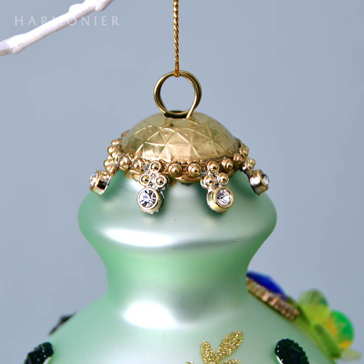 MRジュエルガラスオーナメント/フィニアル/シャイニーグリーン｜輸入
