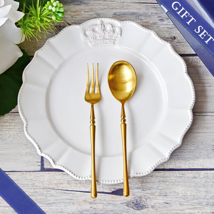 ティータイムカトラリー2人用ギフトセット/ゴールド（フォーク
