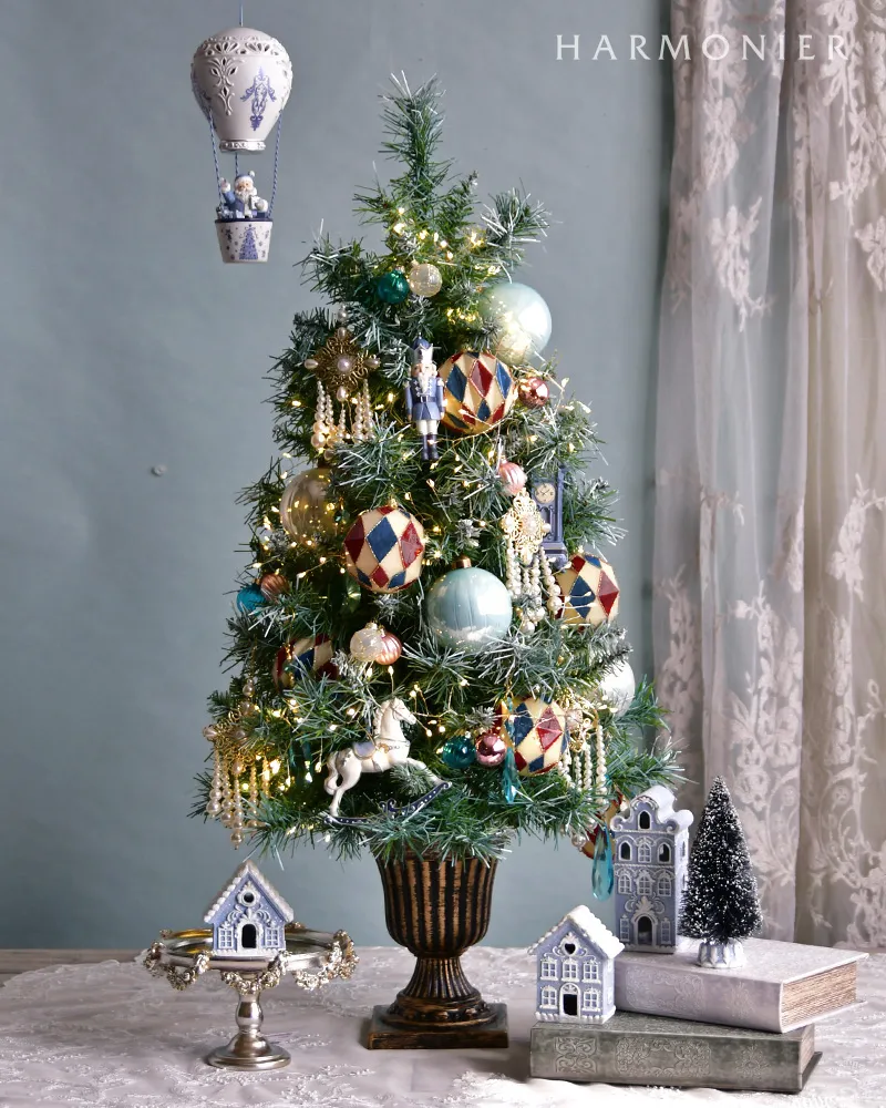 ウインターブルーロッキングホースオーナメント｜クリスマス雑貨の通販