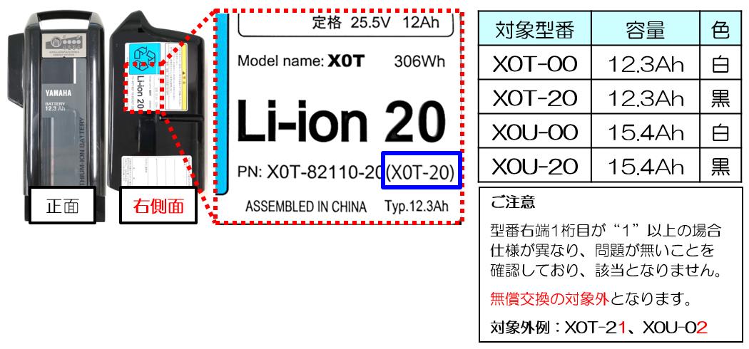 ヤマハ電動アシスト自転車PAS バッテリーリコール バッテリー 発火の