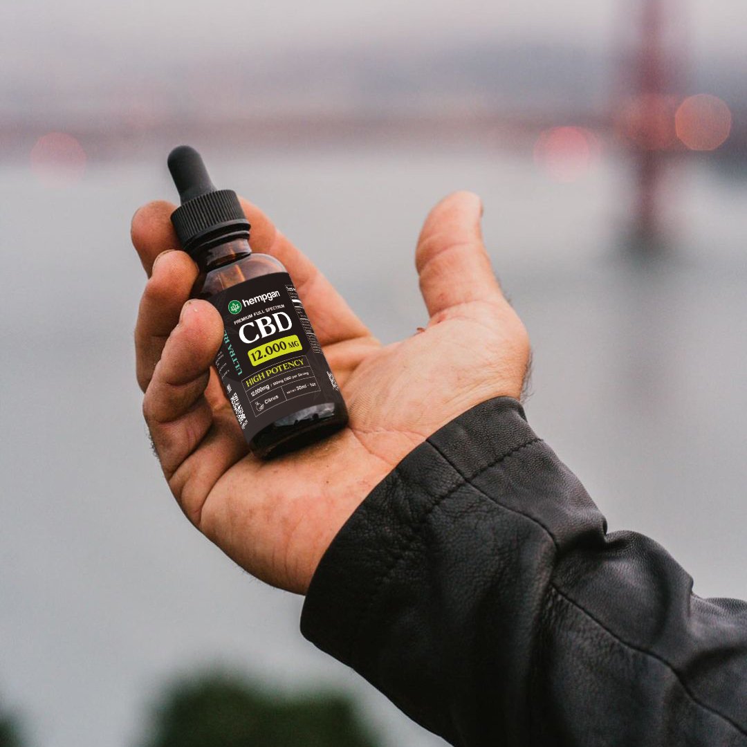 HIGH POTENCY CBD OIL 12000MG - Full Spectrum Dropper - Hempgan CBD