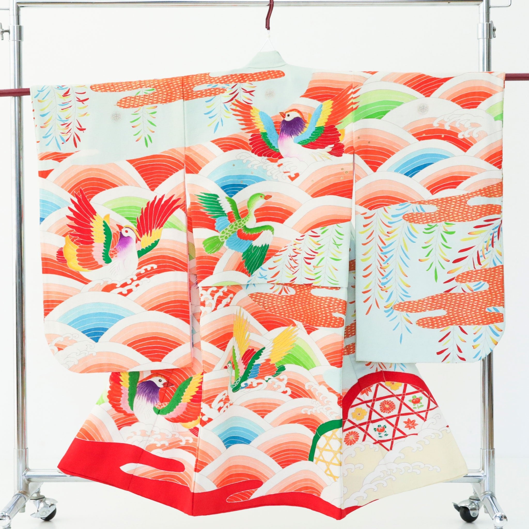 七五三】アンティーク着物 3歳（七色鳥）セット｜heartmelt