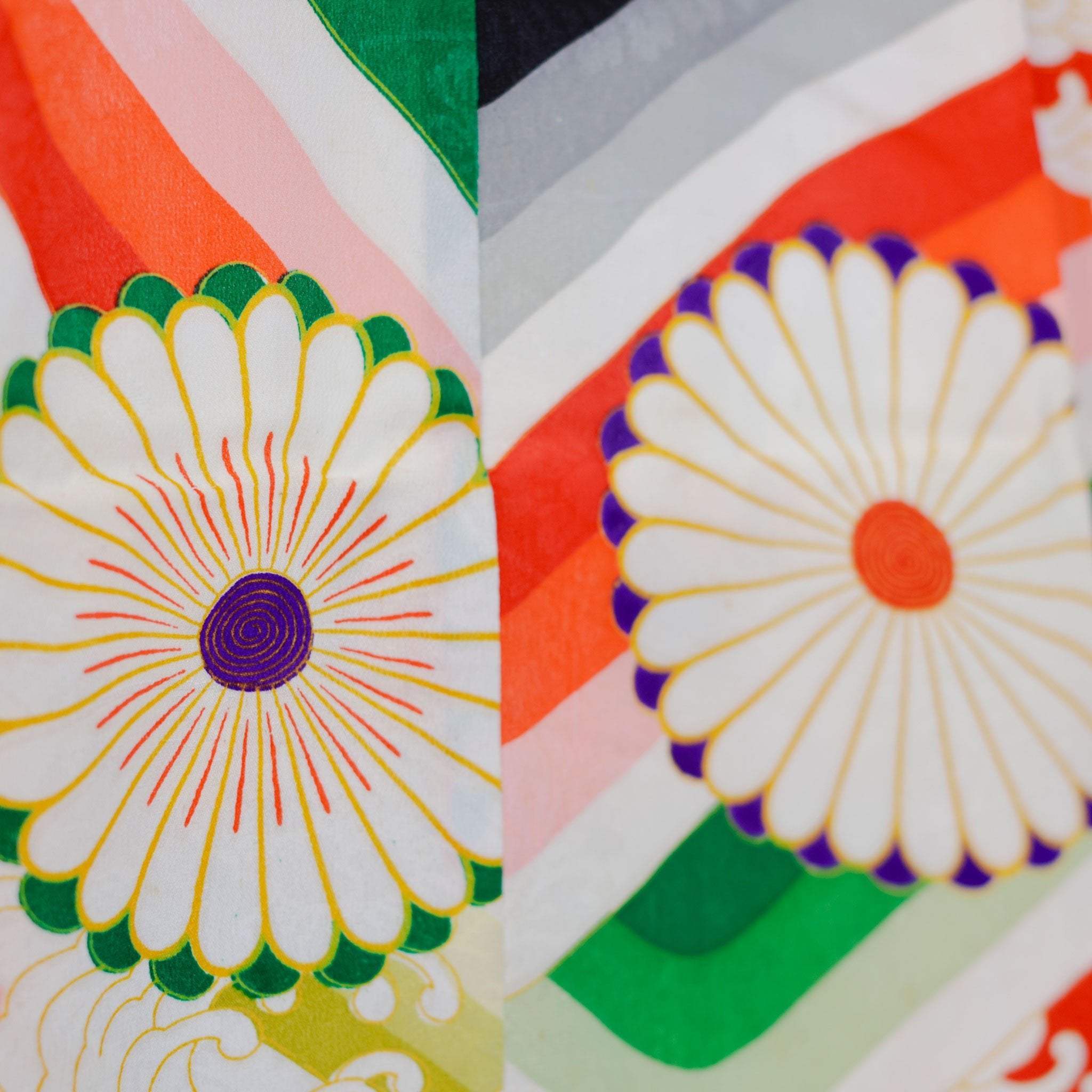 七五三｜3歳｜アンティーク着物（白波）｜子供のおしゃれなレンタル