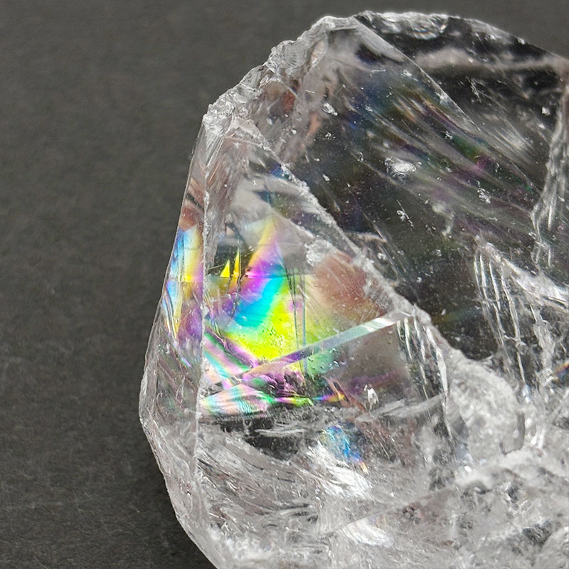 ラフストーン 水晶 A（レインボー入り）2個セット No,4460 | 原石