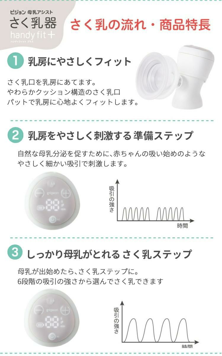 ピジョン 母乳アシスト 電動 さく乳器 Handy Fit＋ ハンディフィット