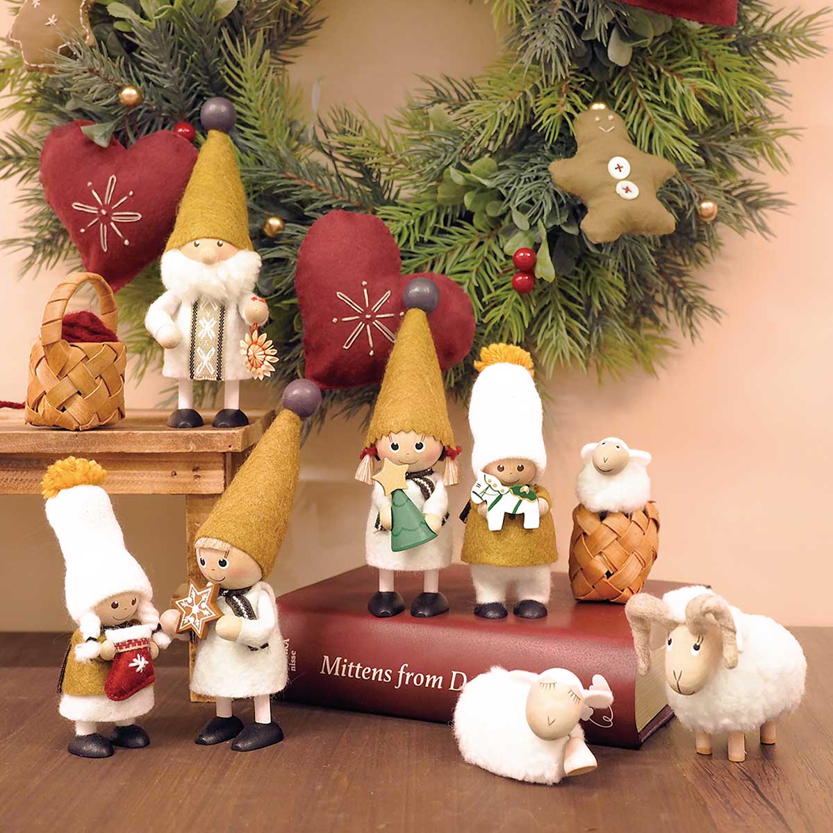 NORDIKA nisse ノルディカ ニッセ クリスマス 木製人形 ( 靴下を持った