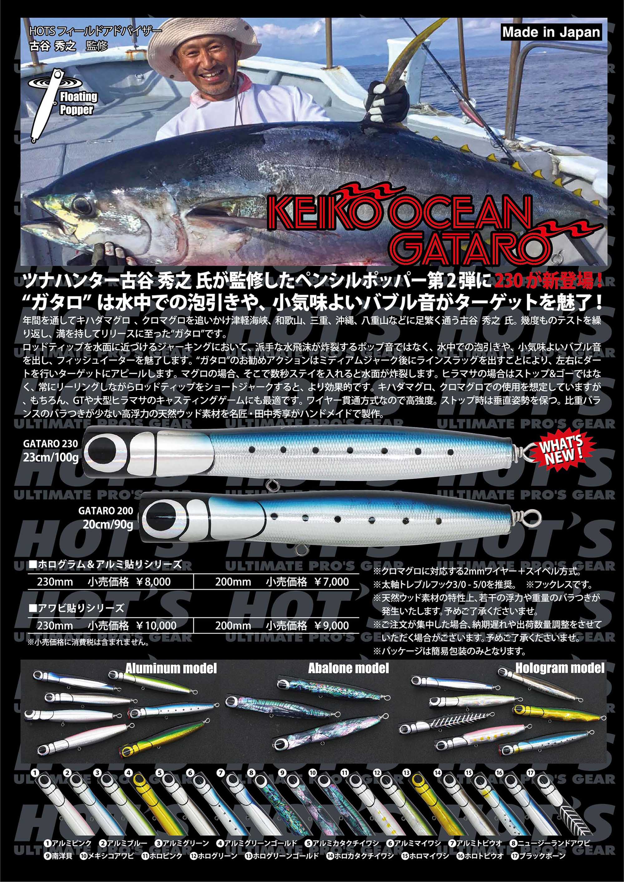 ペンシルポッパー｜KEIKO OCEAN GATARO｜HOT'S