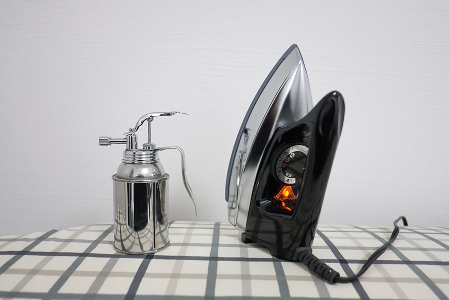 パナソニックドライアイロンと斉藤アイロン台MS-6とでアイロン掛けが