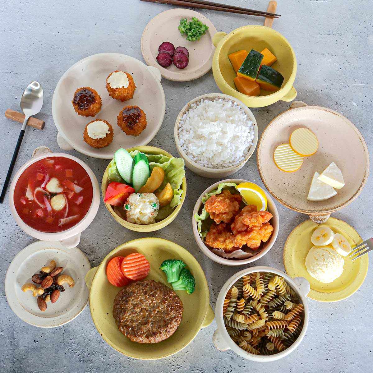 確認*_ _)画像二枚♡ミニくま皿♡楕円皿♡お箸♡スプーン♡オーダー