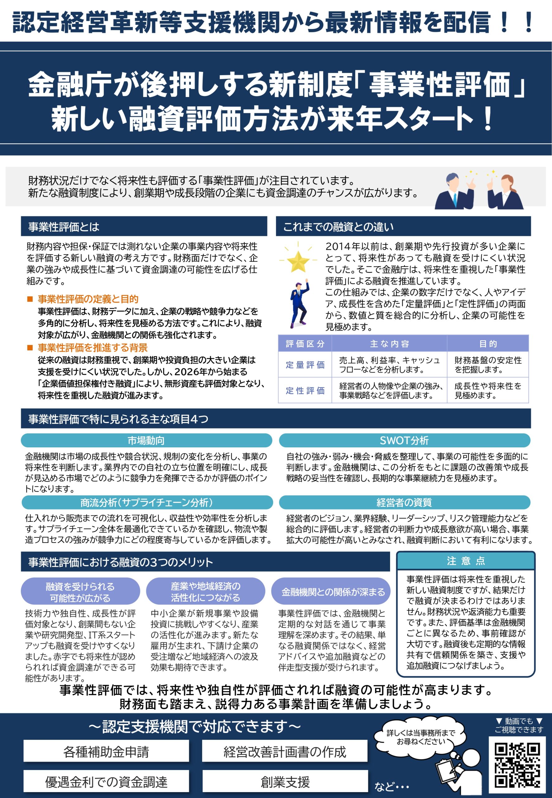 金融庁が後押しする新制度『事業性評価』 新しい融資評価方法が来年