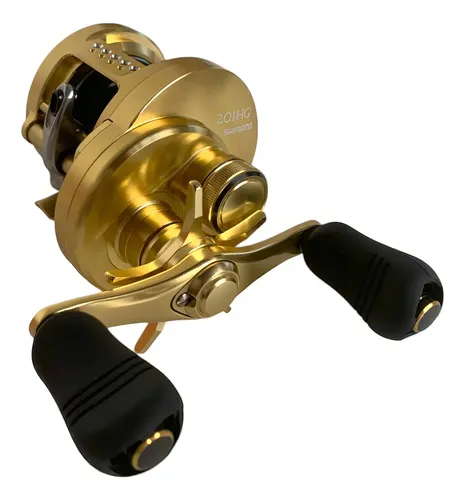 Carretilha Shimano Calcutta Conquest 201 Hg Esquerda Cor Dourado