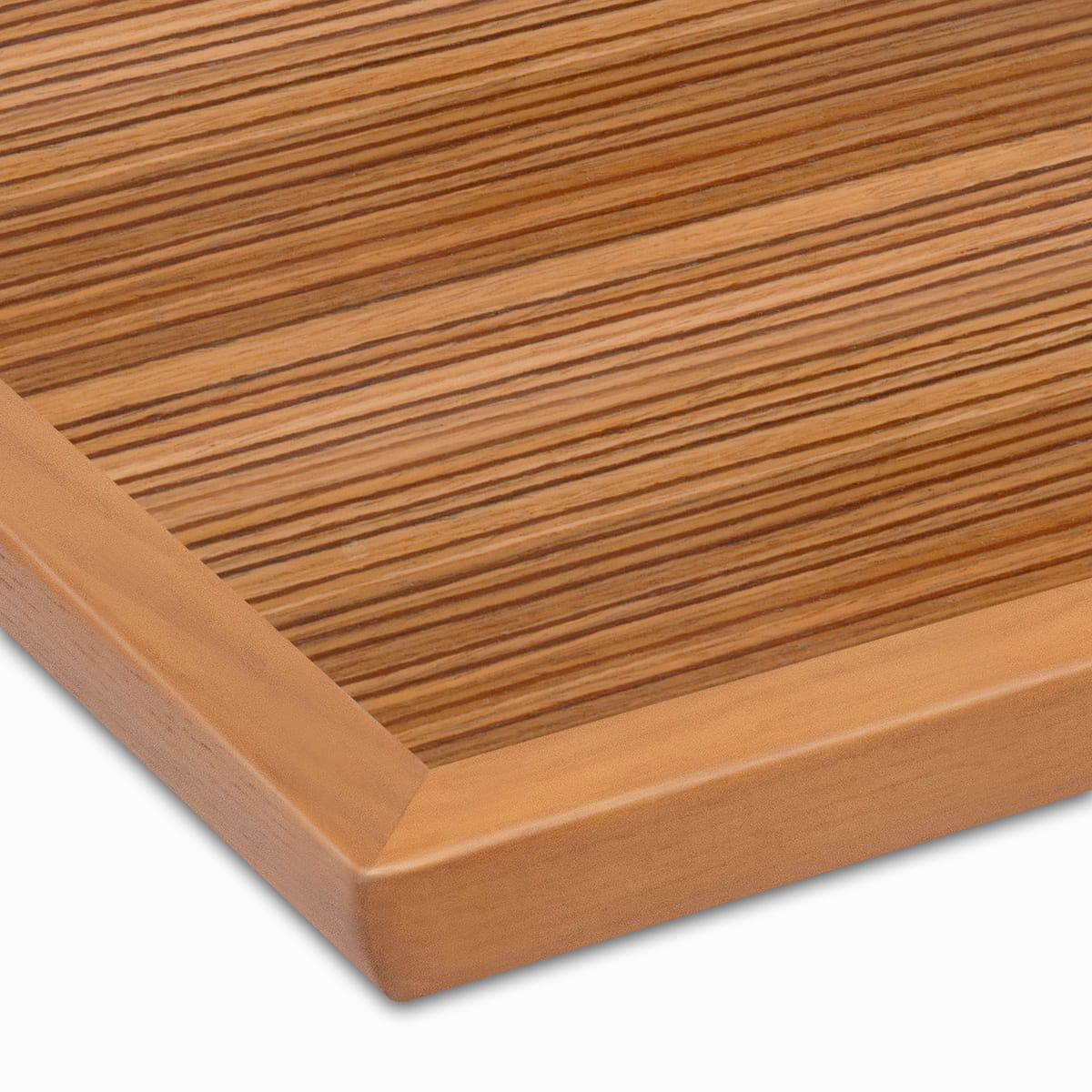 天然木突板天板（木製船底形エッジ）ゼブラウッド ZE-WDVE-WR 天板のみ