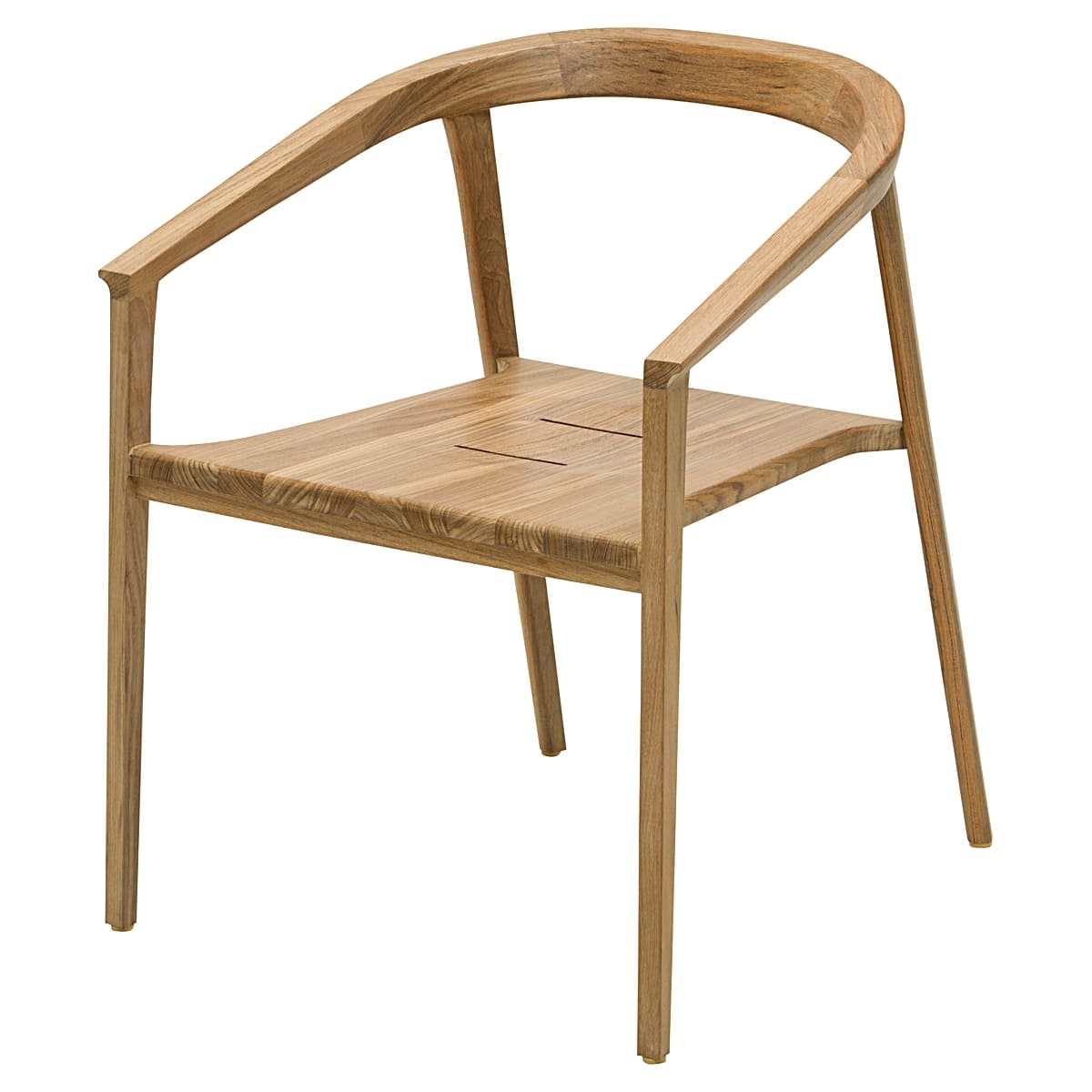 ミューズ チークスタッキングアームチェア｜ニチエスの木製椅子