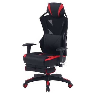 メッシュゲーミングチェア レイズ フットレスト付き｜不二貿易の