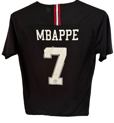 PSG Paris Fly Emirates Mbappe #7 Jersey Jumpman Logo Black Air