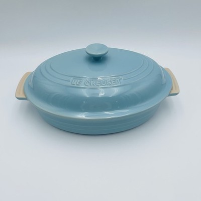 Le Creuset Casserole Classic 18-13 Oval Dish w/Lid Sky Blue | eBay
