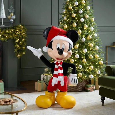 Disney 4 ft Animated Holiday Mickey Mouse Home Depot -Christmas