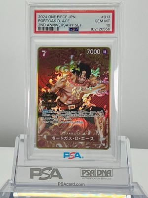 PSA10 One Piece Card PORTGAS D. ACE 2nd Anniversary Set OP12-013