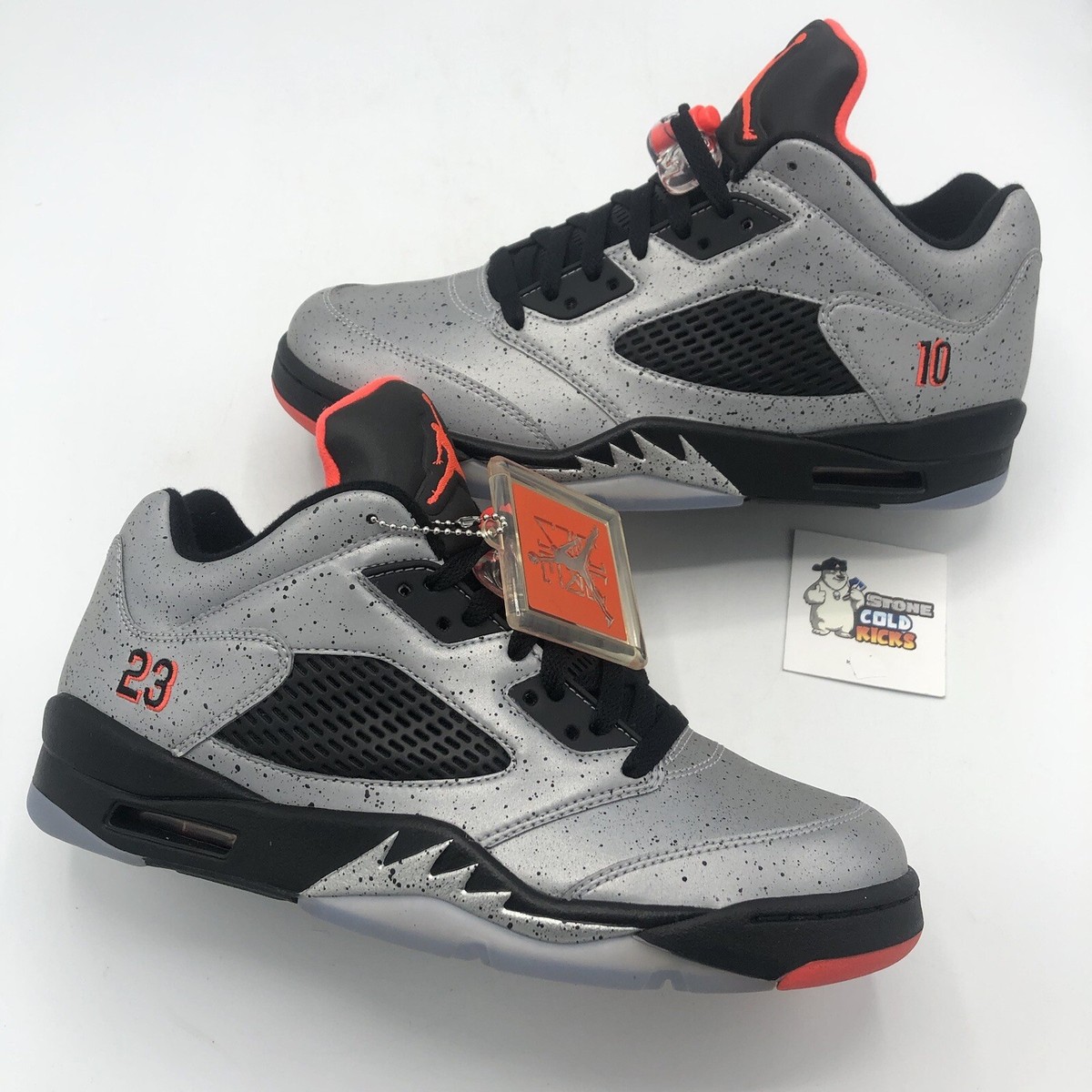 Nike AIR JORDAN Retro 5 Low NEYMAR SILVER INFRARED BLACK 3M 846315