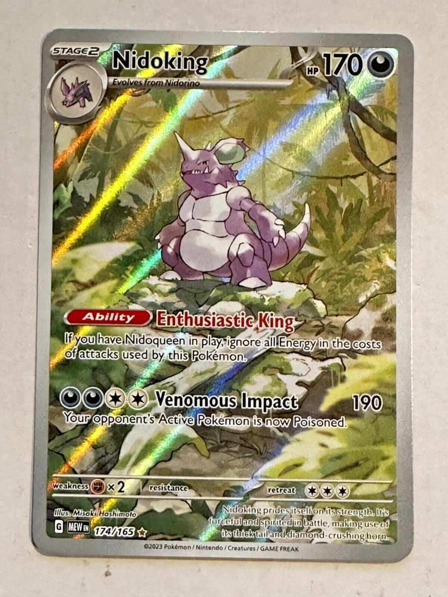 Pokémon 151 TCG Nidoking 174/165 Holo Illustration Rare NM or