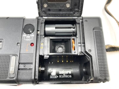 Konica Recorder Red Half Frame 35mm Point & Shoot Film Camera