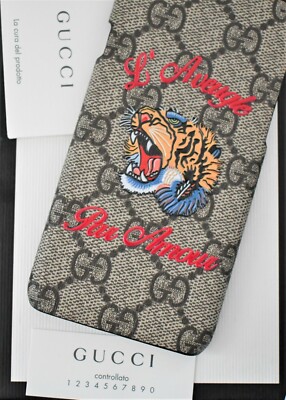 NEW Authentic GUCCI L'AVEUGLE PAR AMOUR TIGER GG iPhone® 6 Hard