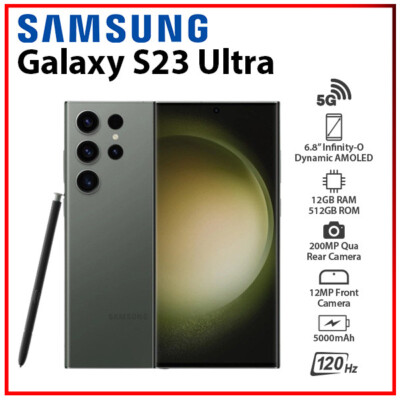 Samsung Galaxy S23 Ultra GREEN 12+512GB Dual SIM Android Cell