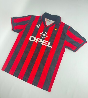 Milan home lotto opel #18 baggio 1994 size L | eBay