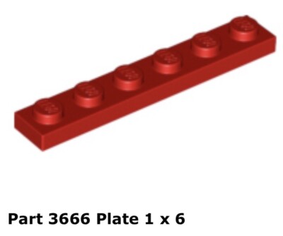 Lego 2x 3666 Red Plate 1 x 6 2507 Ninjago | eBay