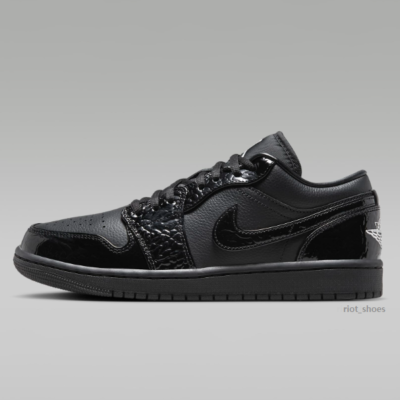 Nike Women's Air Jordan 1 Low SE 'Black Croc' (HJ7743-010