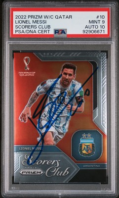 2022 PANINI PRIZM WORLD CUP QATAR SCORERS CLUB #10 LIONEL MESSI