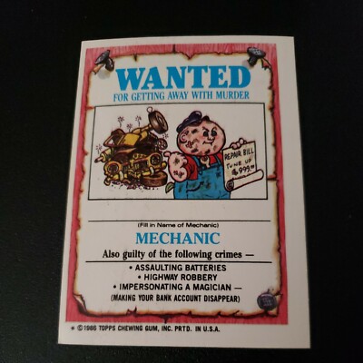 1986 Garbage Pail Kids 160a DECAPITATED HEDY Original Series 4 GPK