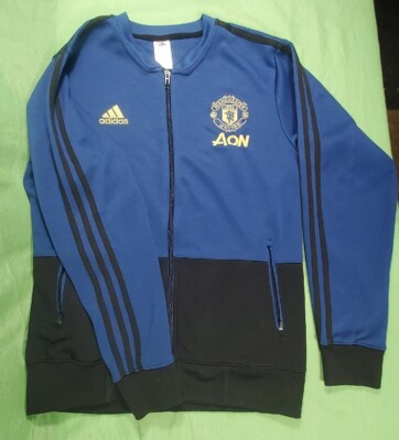 Adidas Navy Blue & Gold Manchester United Three Stripe Lightweight